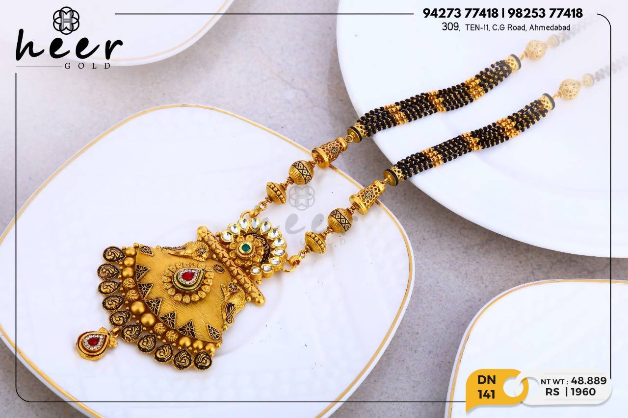 Antique Kundan Mangalsutra Sarafa Bazar