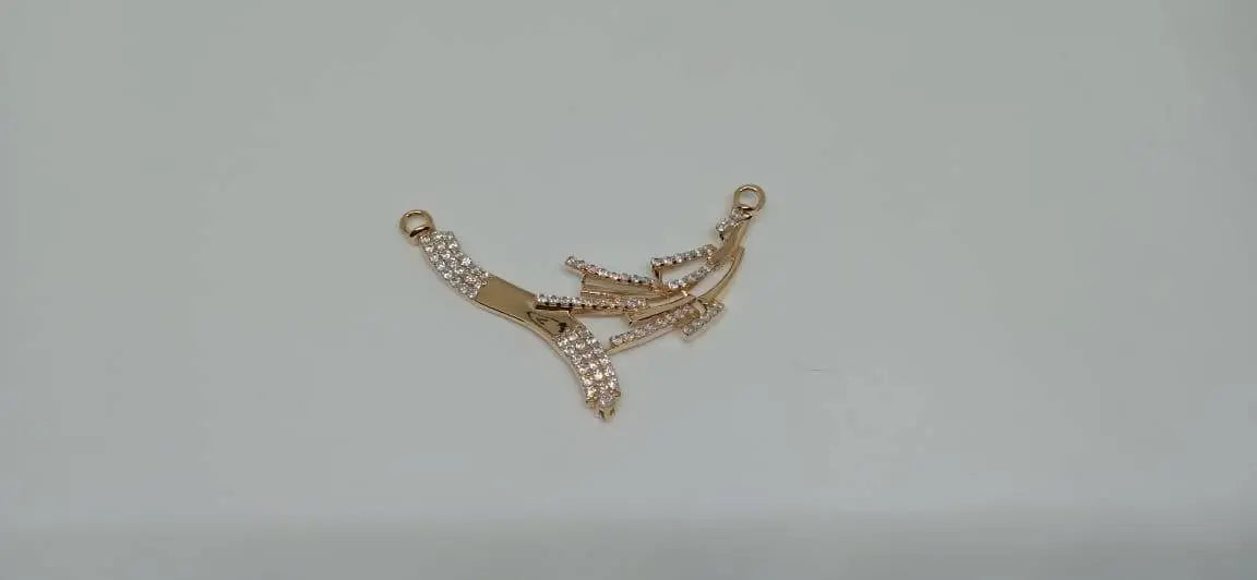 Rose Gold CZ Mangalsutra Pendant Sarafa Bazar