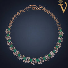 Diamond Necklace Set-NKR03917 Sarafa Bazar India
