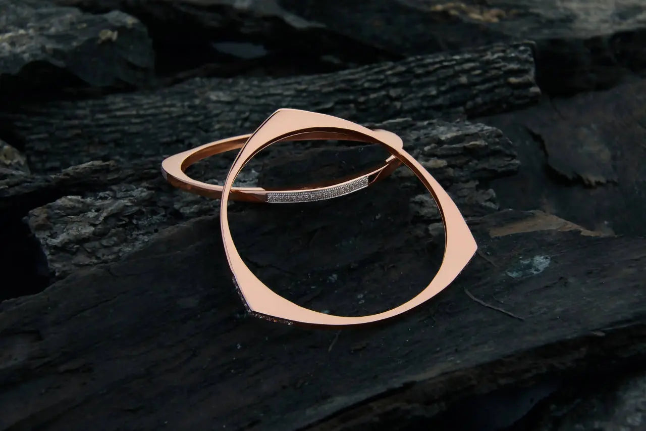 Rose Gold Bangles Sarafa Bazar India