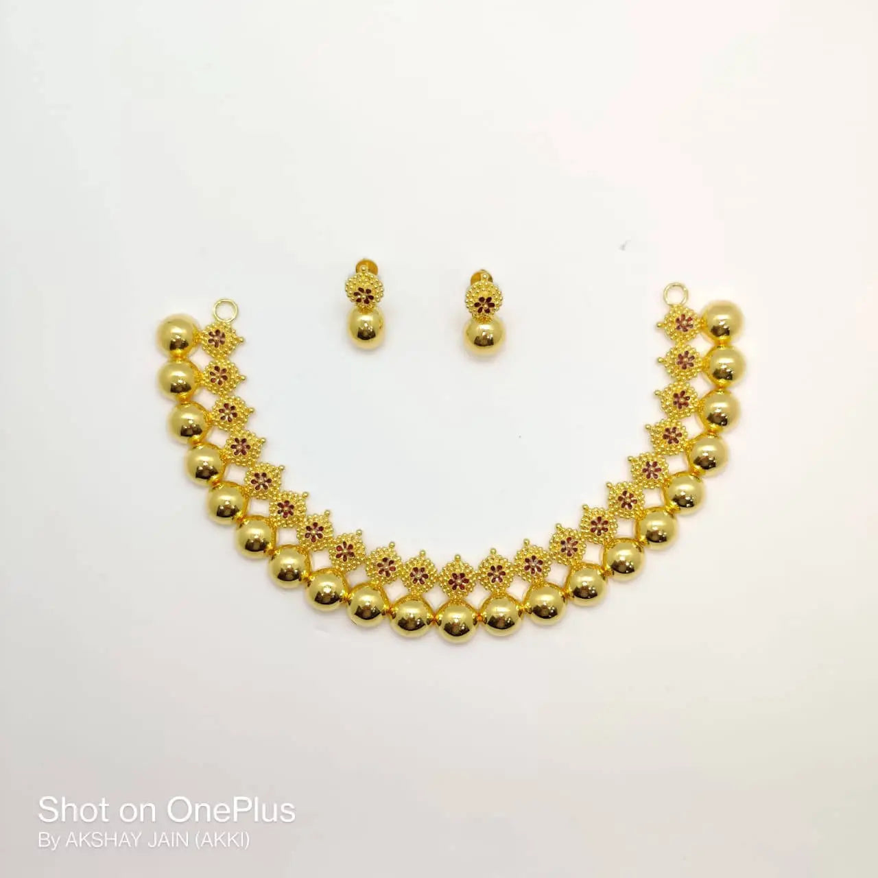 Plain Gold Necklace Sarafa Bazar India