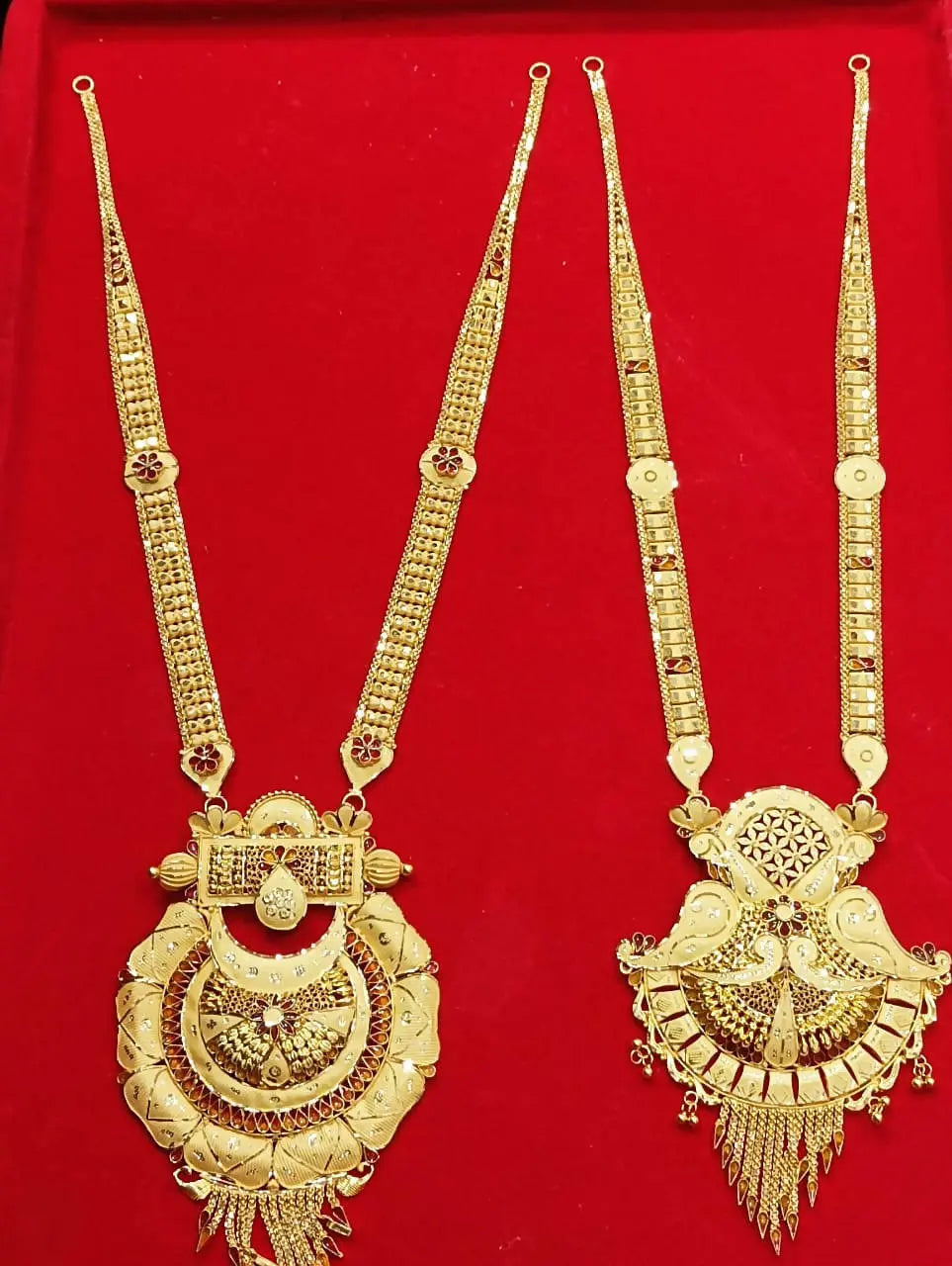 Gold Long Necklace Sarafa Bazar India