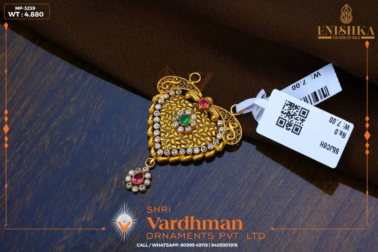 22kt Mangalsutra Pendant Sarafa Bazar India