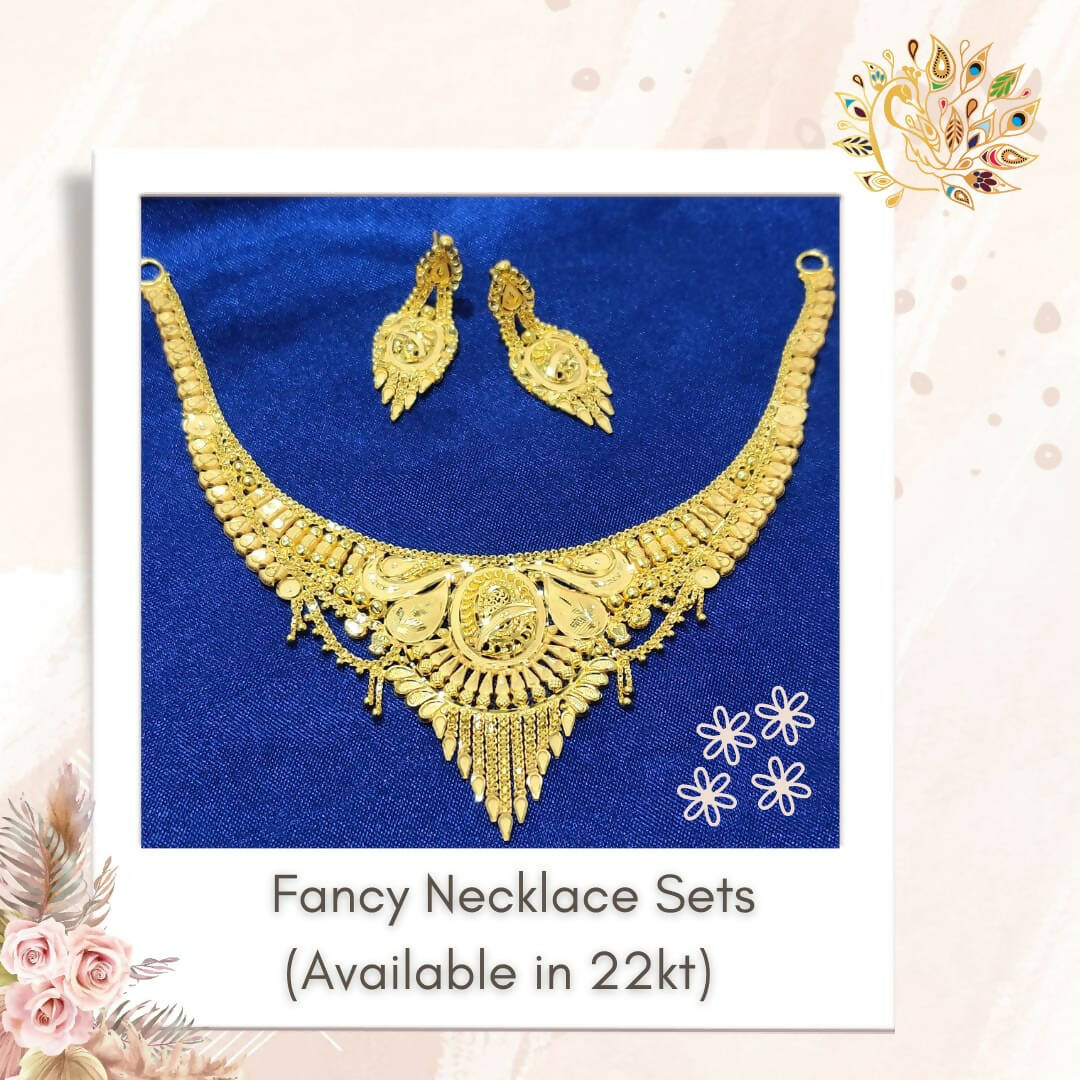 22kt Fancy Necklace Set Sarafa Bazar India