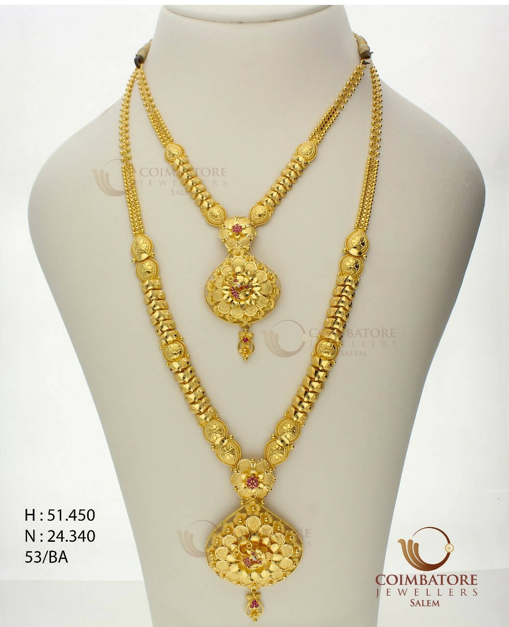 Gold Necklace & Long Set Sarafa Bazar India