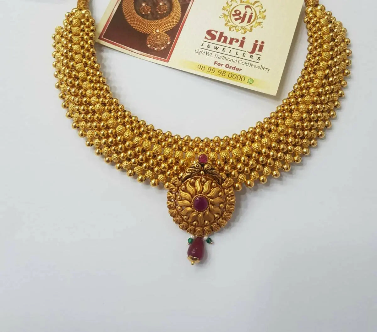 Light Weight Ghalsari Necklace Sarafa Bazar India