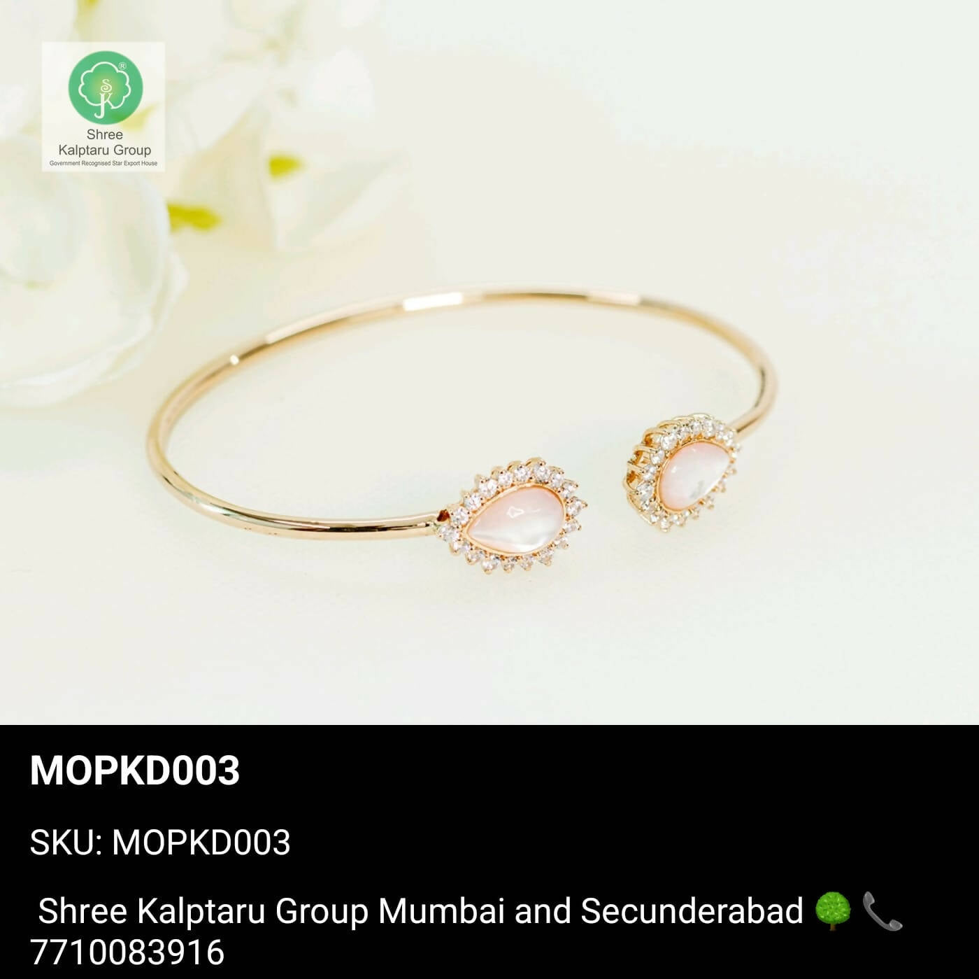 Mop Collection Rose Gold Ladies Bracelet Sarafa Bazar India