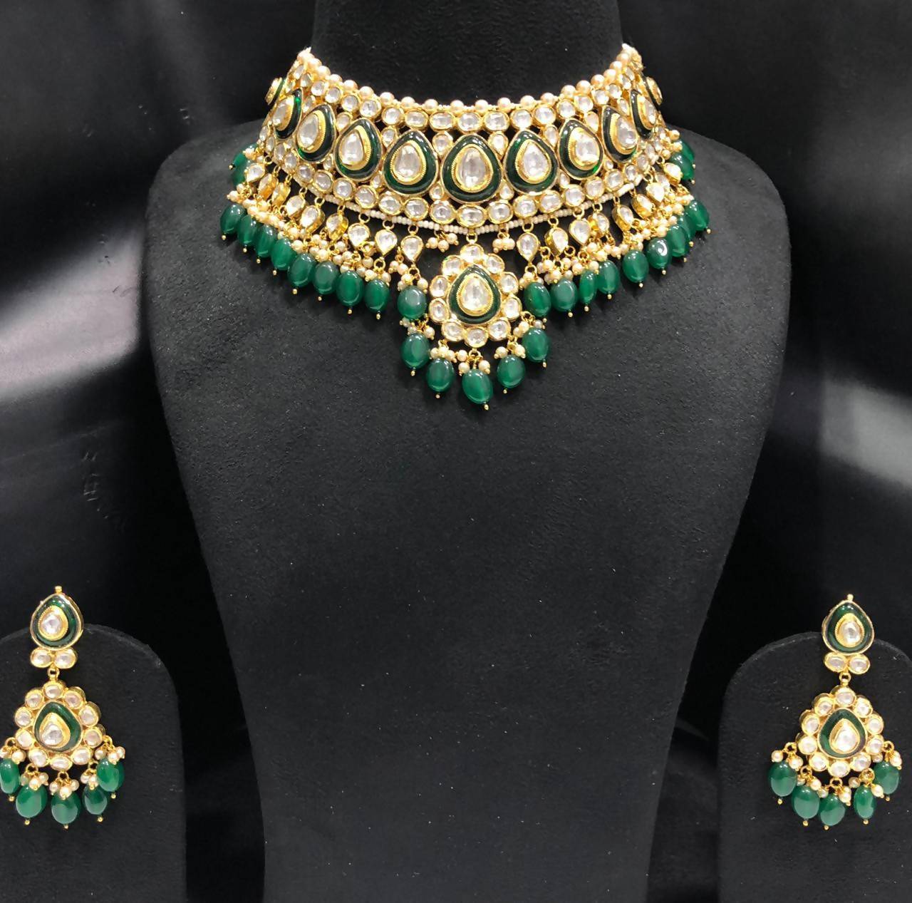 Diamond Polki Necklace Sarafa Bazar