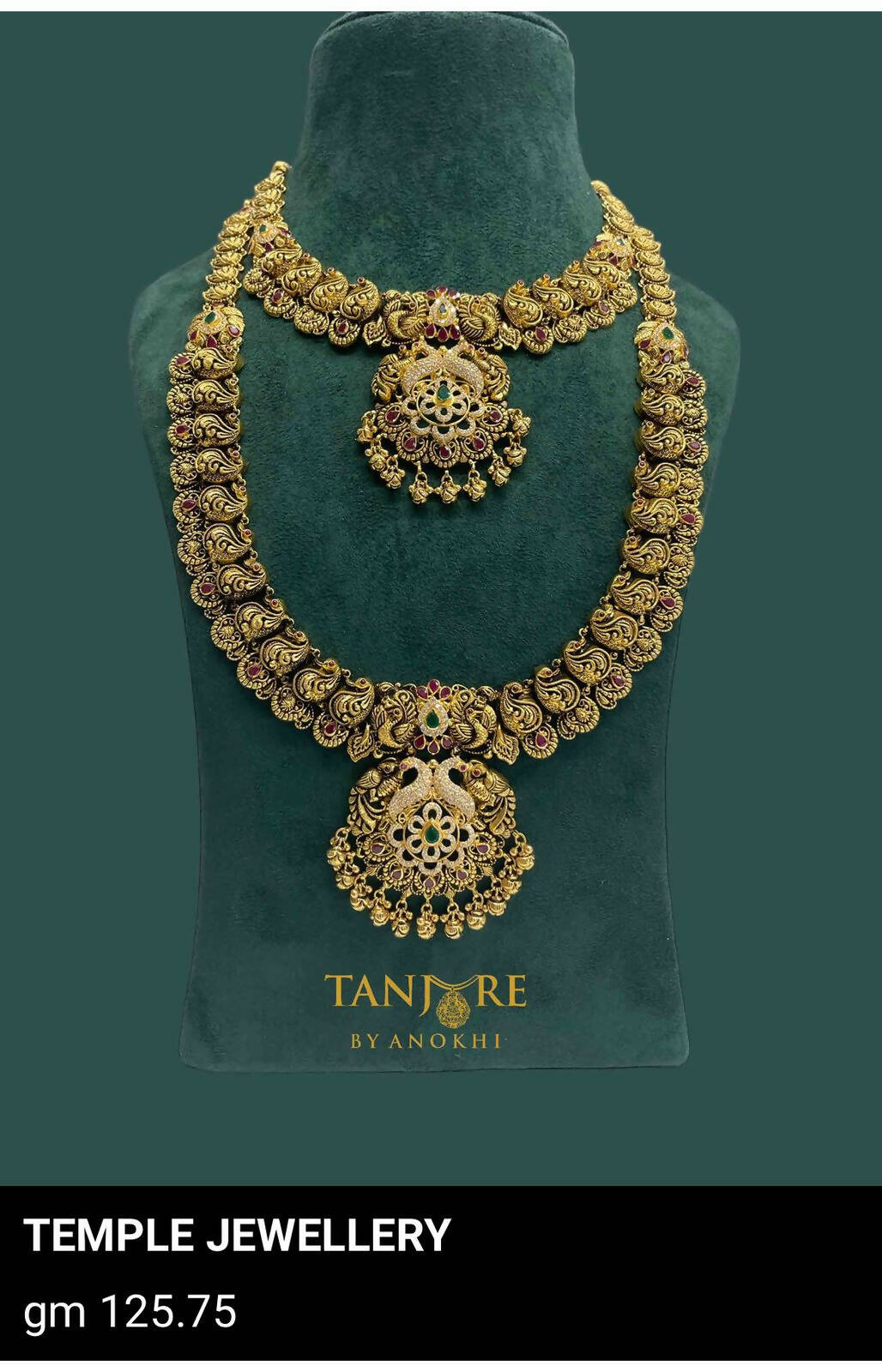 Antique Temple Nacklace & Long Set Sarafa Bazar India