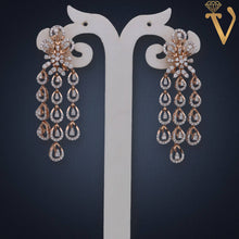 Diamond Necklace Set-NKV08471 Sarafa Bazar India