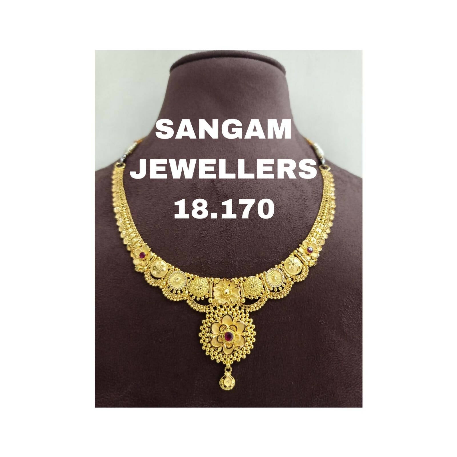 Gold necklace designs hot sale in 13 grams