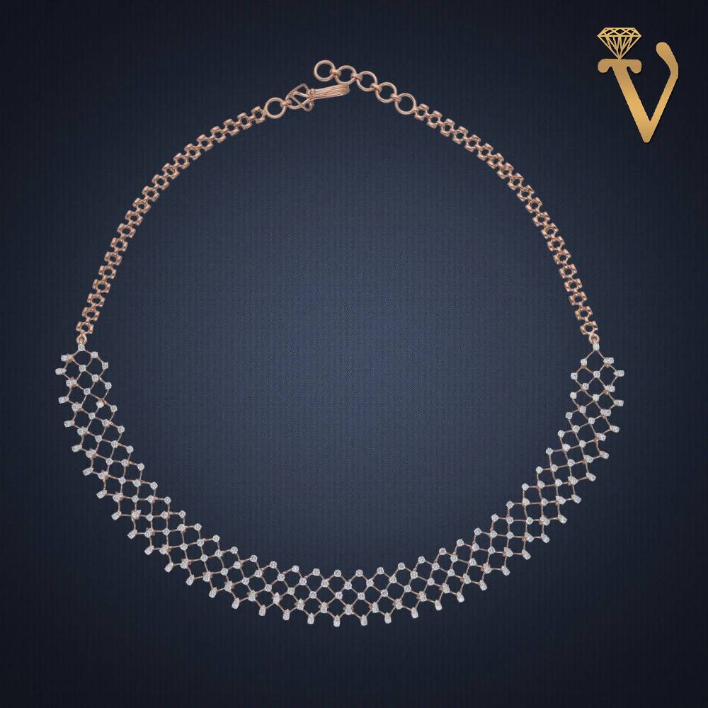 Diamond Necklace Set-NK048781 Sarafa Bazar
