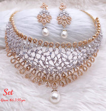 18KT CZ NECKLACE SET CHOKER COLLECTION Sarafa Bazar