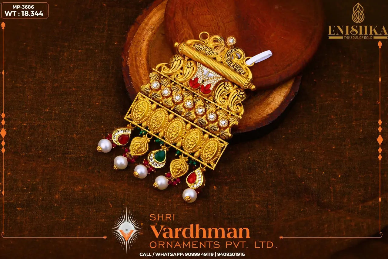 Kundan Antique Mangalsutra Pendant Sarafa Bazar India