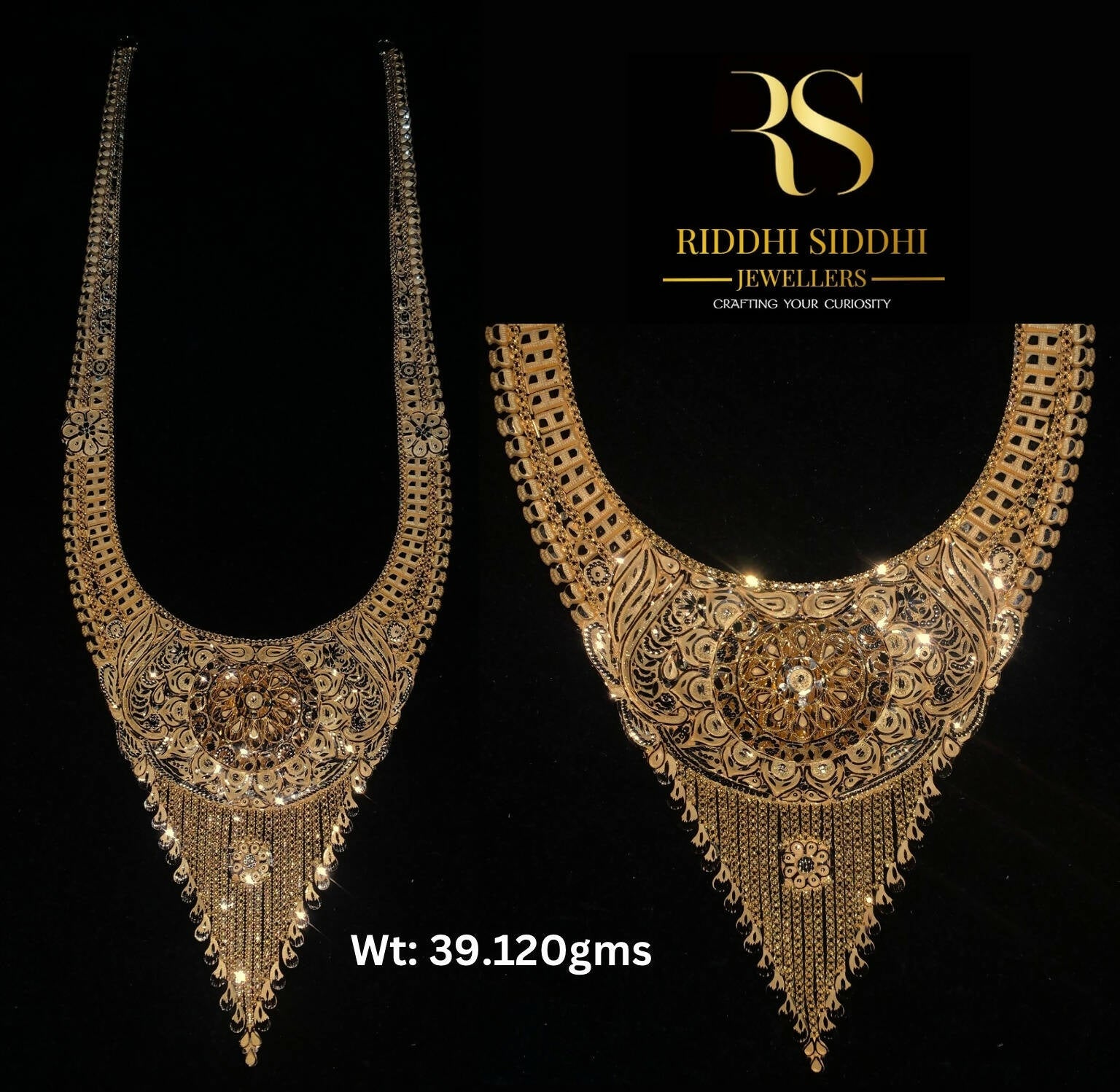 Gold Long Set Sarafa Bazar India