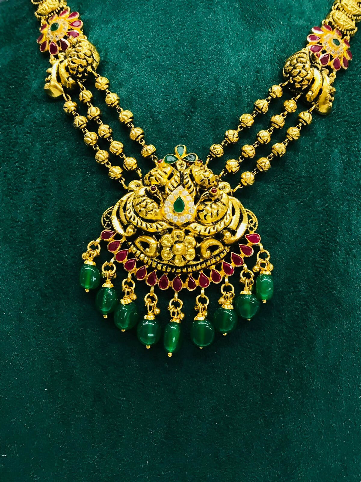 Temple Gold Long Set Sarafa Bazar India