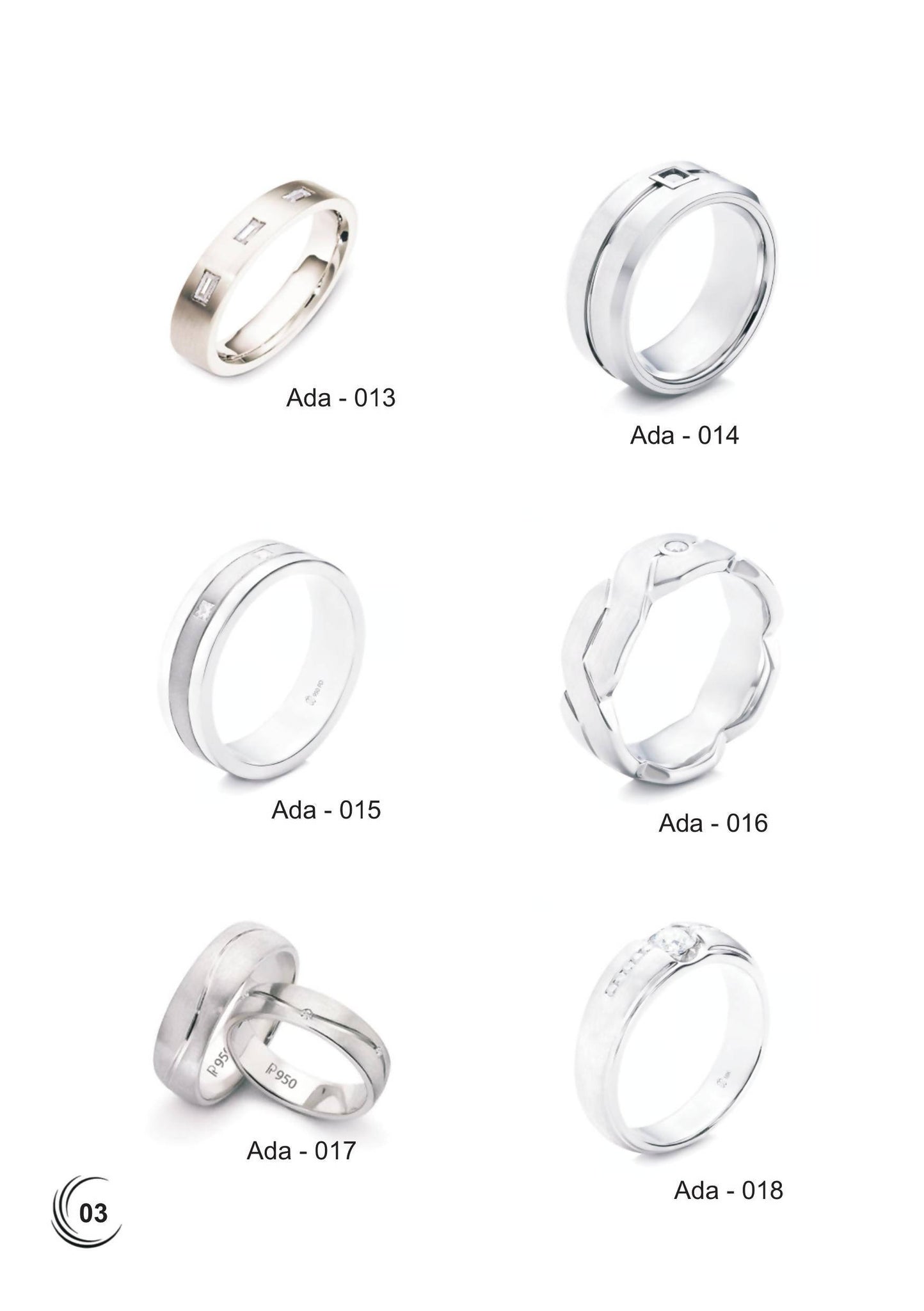 Platinum 950 Rings and Bands