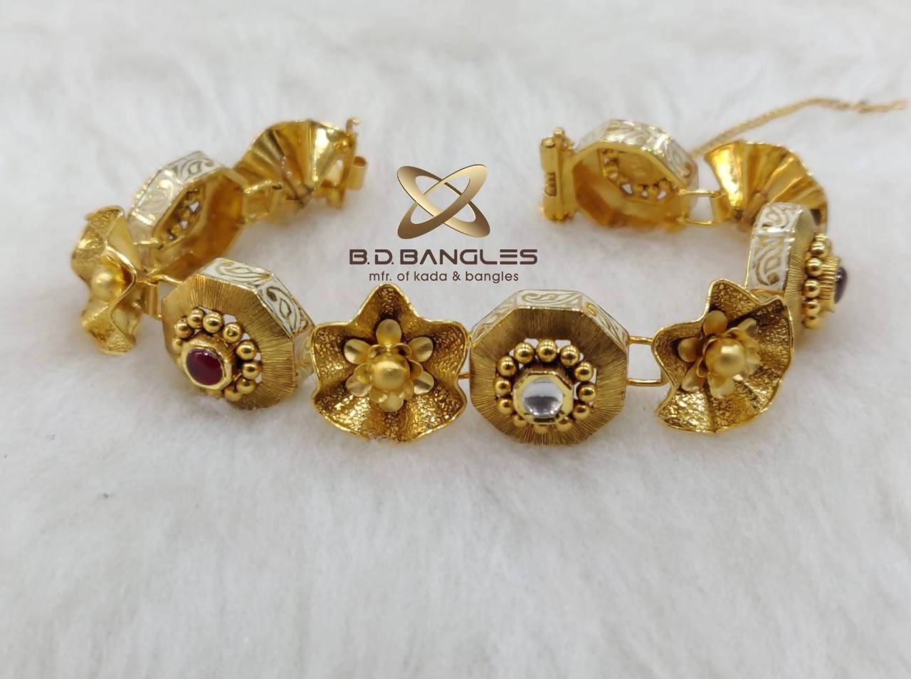 Antique Kundan Gold Bracelet Sarafa Bazar