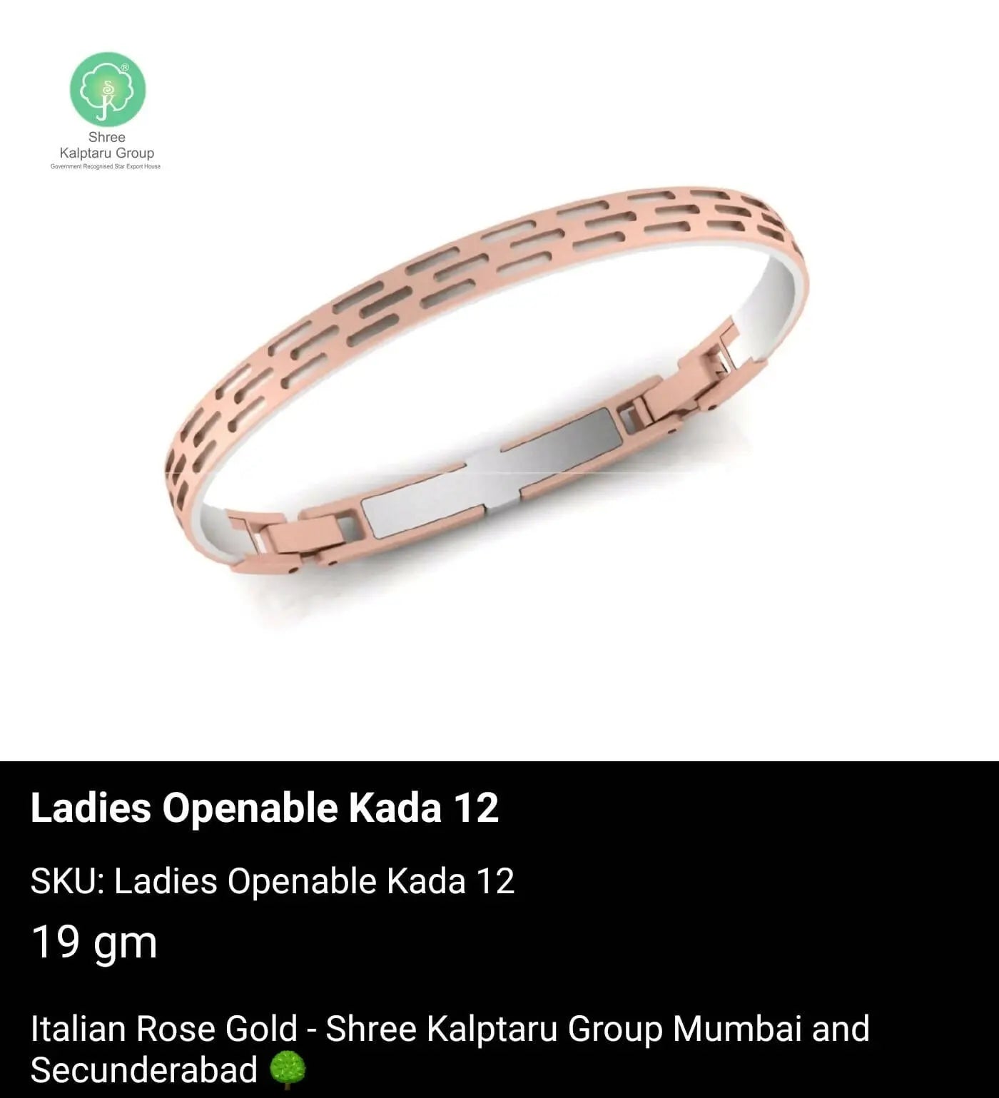 Italian Rose Gold Gents Bracelet Sarafa Bazar India