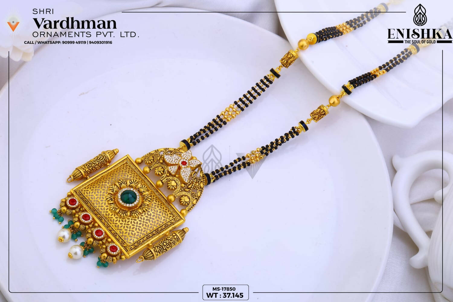 22kt Antique Mangalsutra Sarafa Bazar India