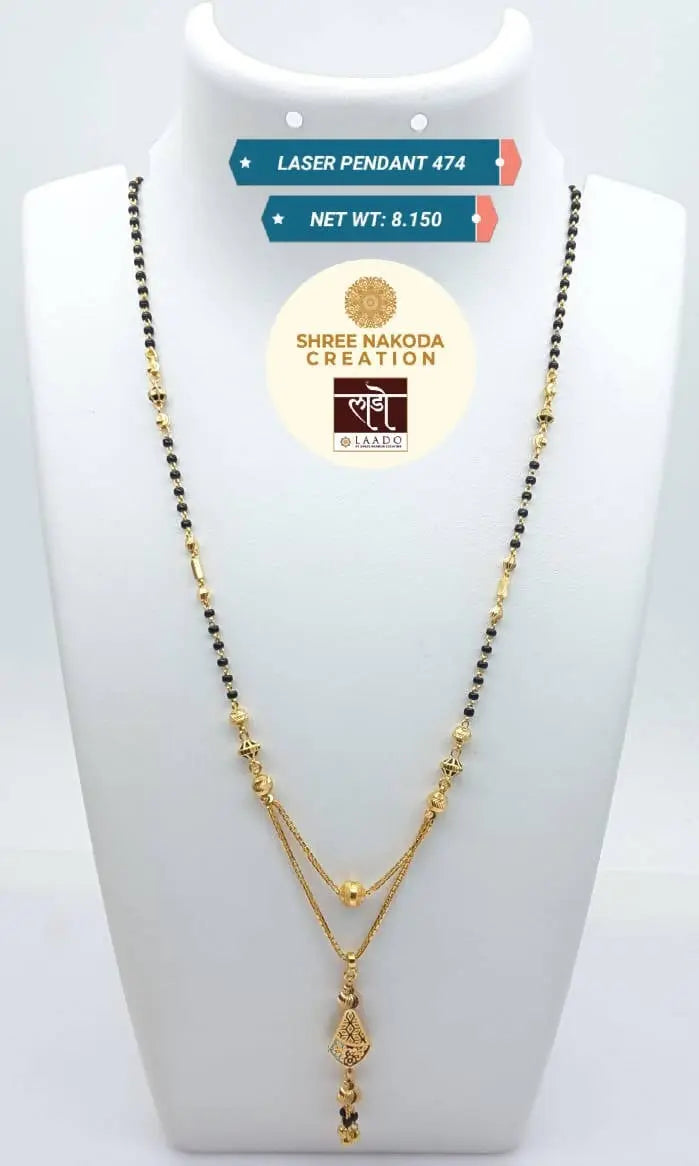 Laser Pendant Mangalsutra Sarafa Bazar