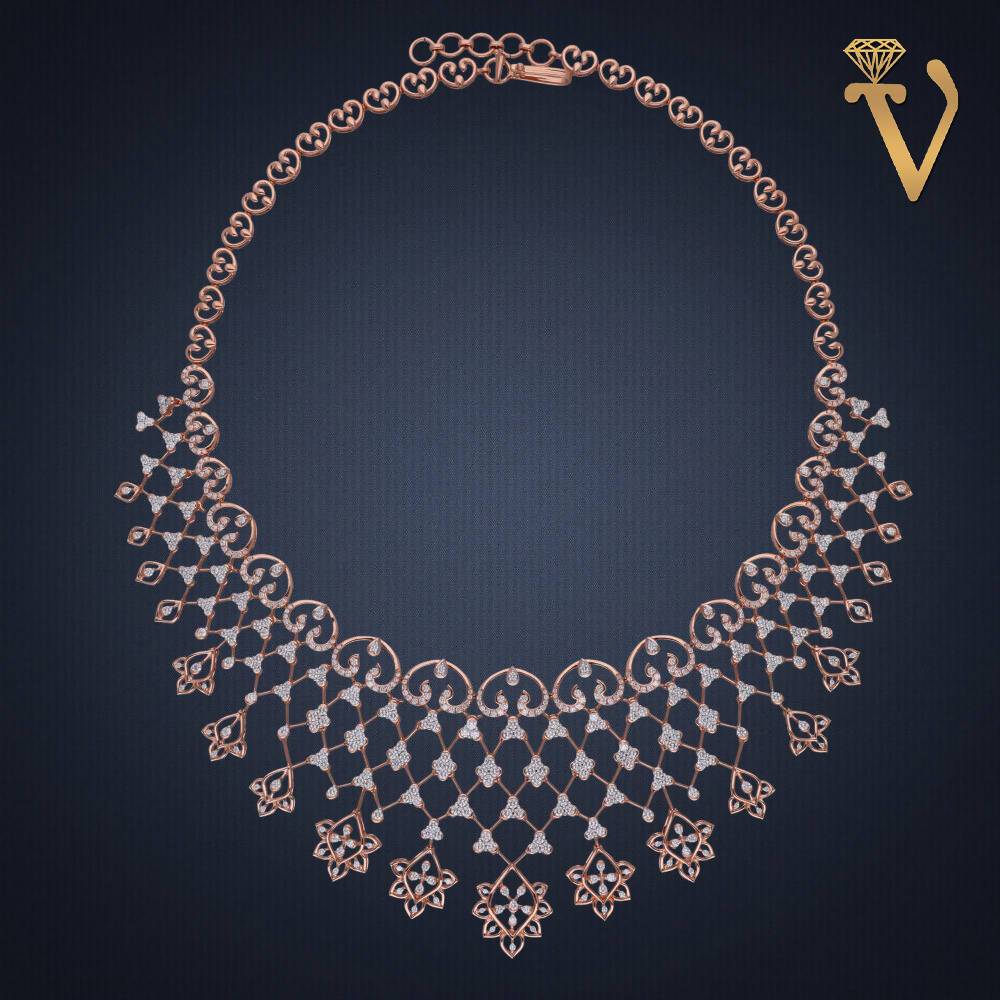 Diamond Necklace Set-NKJ07173 Sarafa Bazar