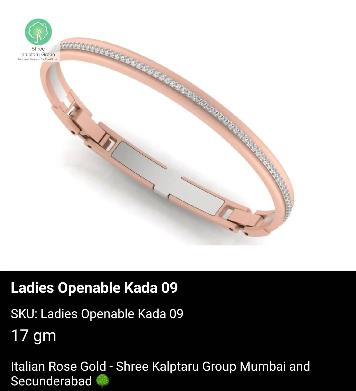 Italian Rose Gold Gents Bracelet Sarafa Bazar India