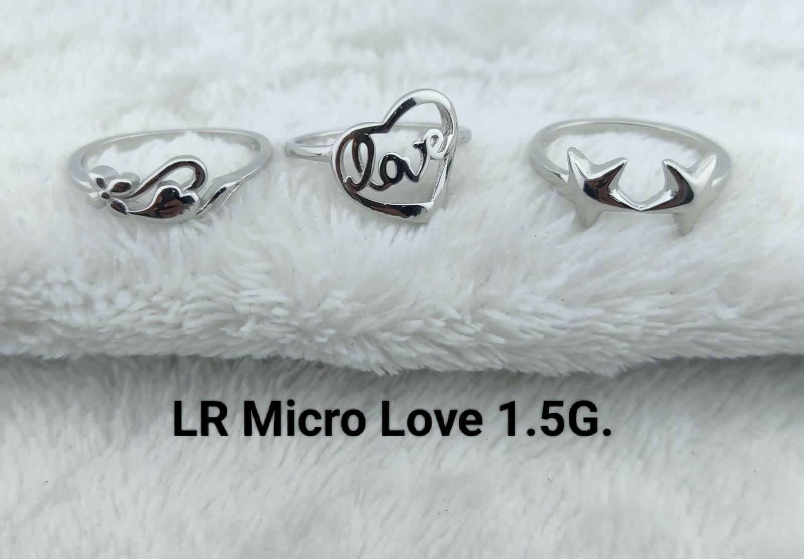 925 Silver Micro Love Ladies Ring Sarafa Bazar India