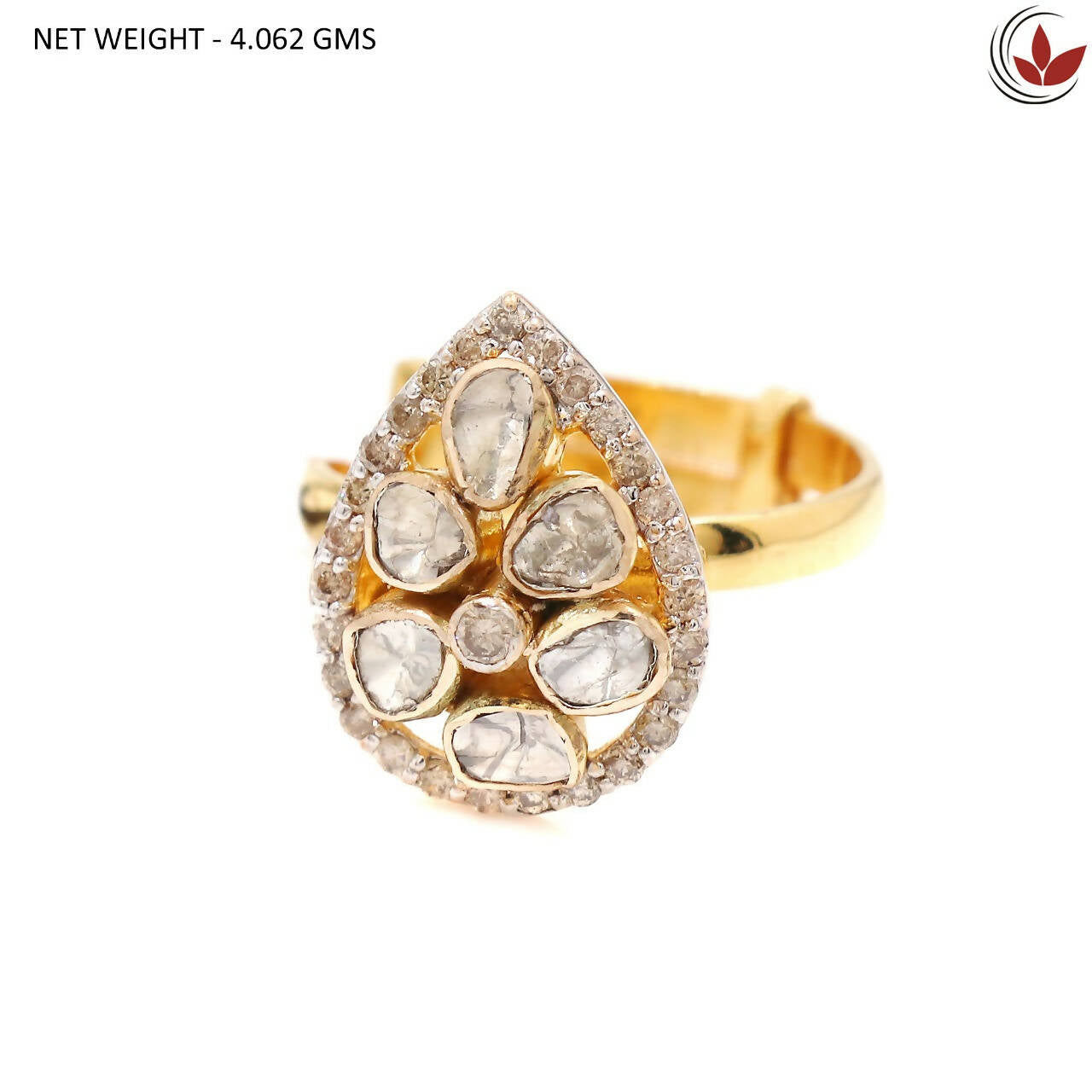 14kt Polki Ladies Rings Sarafa Bazar India