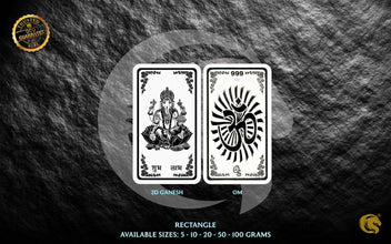 Rectangle Gods and Goddesses Silver Bars 999 | Omkar Mint Sarafa Bazar