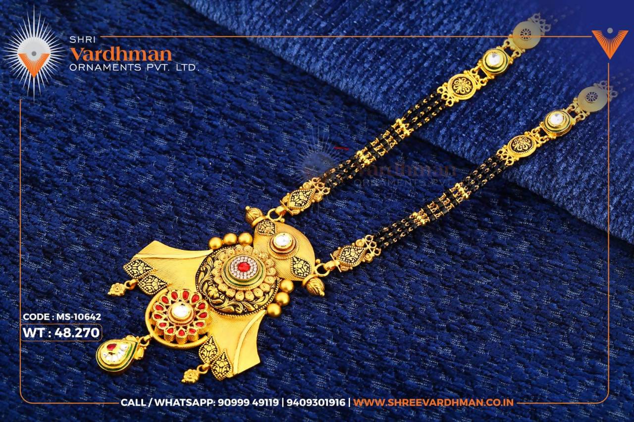 Antique Gold Mangalsutra Sarafa Bazar