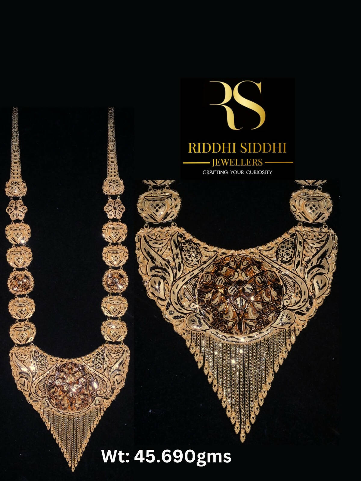 Gold Long Set Sarafa Bazar India