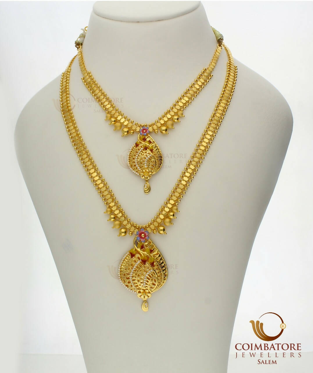 Gold Necklace & Long Set Sarafa Bazar India