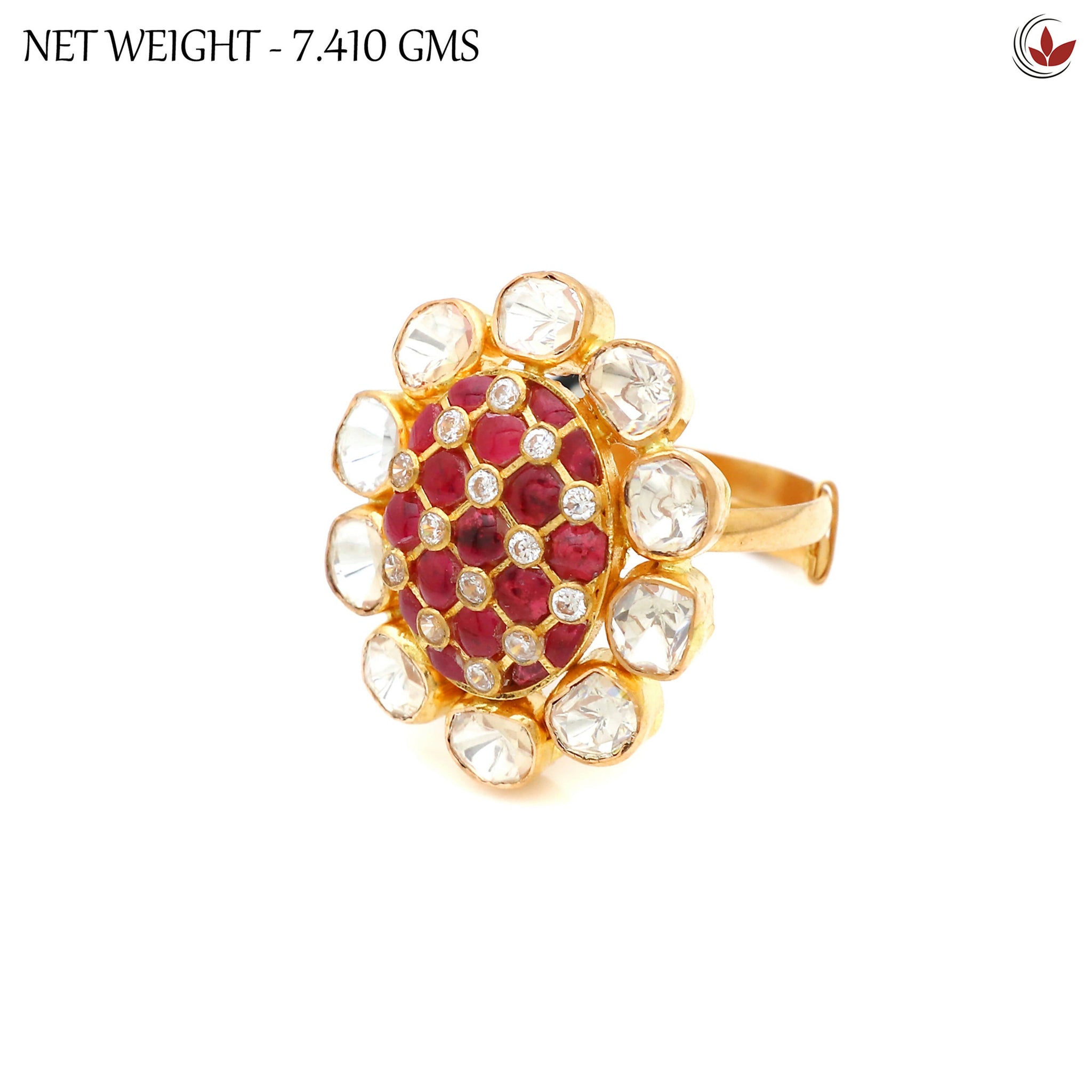 Diamond Polki Ladies Ring Sarafa Bazar India