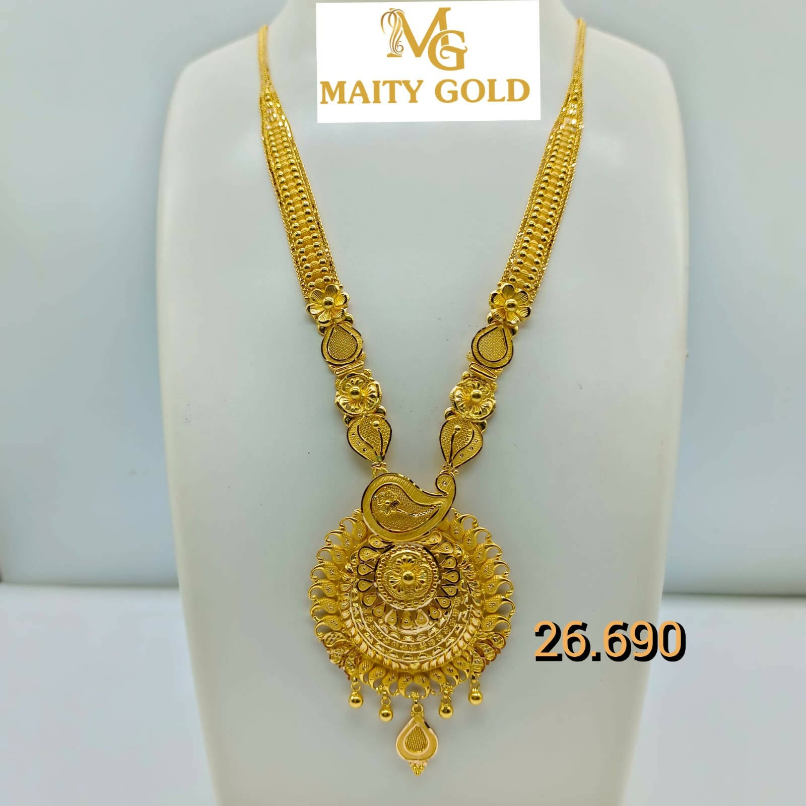 Gold Long Set Sarafa Bazar India