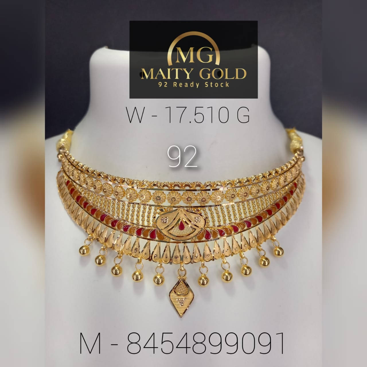 Gold Choker Sarafa Bazar India