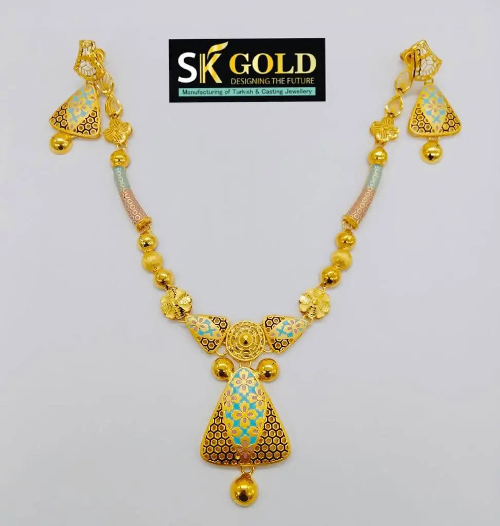 Enamel Turkish Necklace Sarafa Bazar India