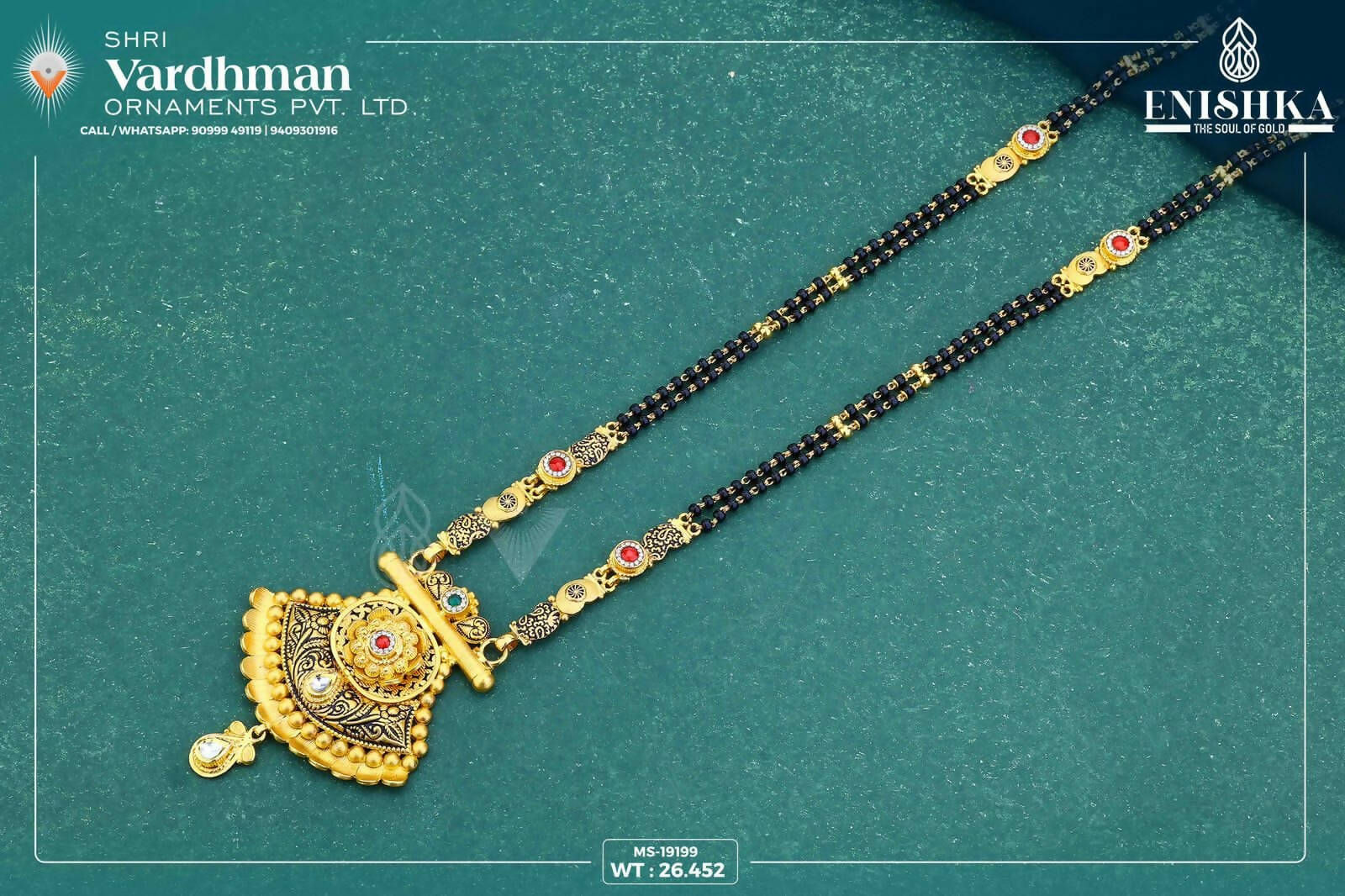 22kt Antique Mangalsutra Sarafa Bazar India