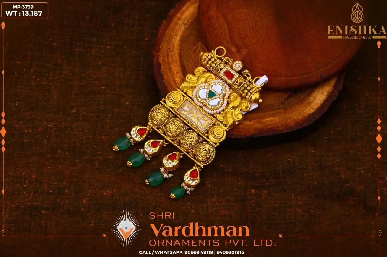 Kundan Antique Mangalsutra Pendant Sarafa Bazar India