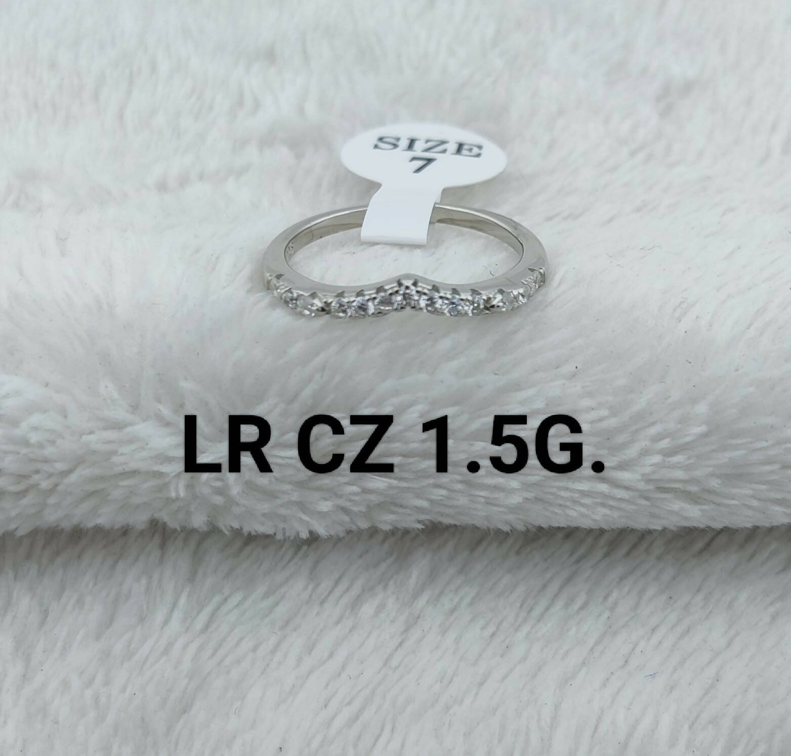 925 Silver CZ Ladies Ring Sarafa Bazar India
