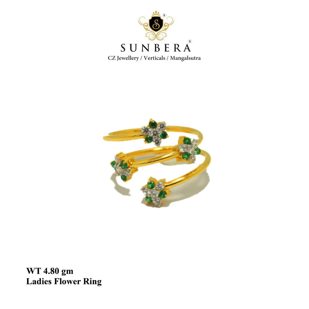 Ladies Flower Ring Sarafa Bazar India