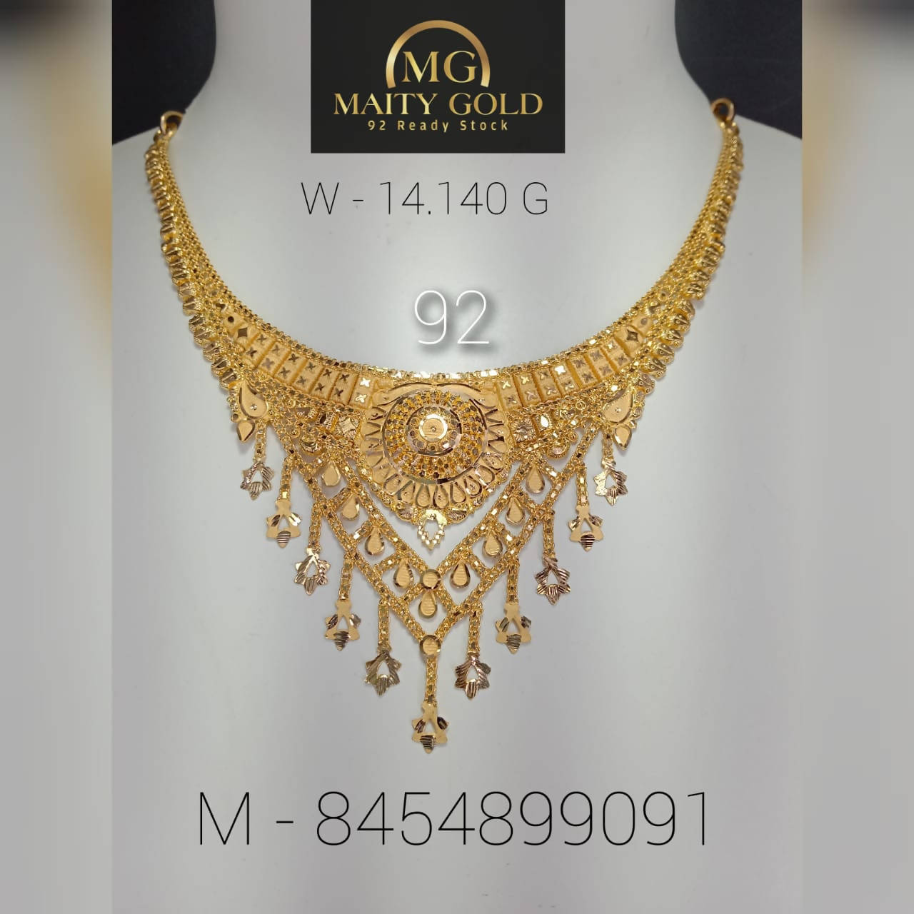 Gold Necklace Sarafa Bazar India