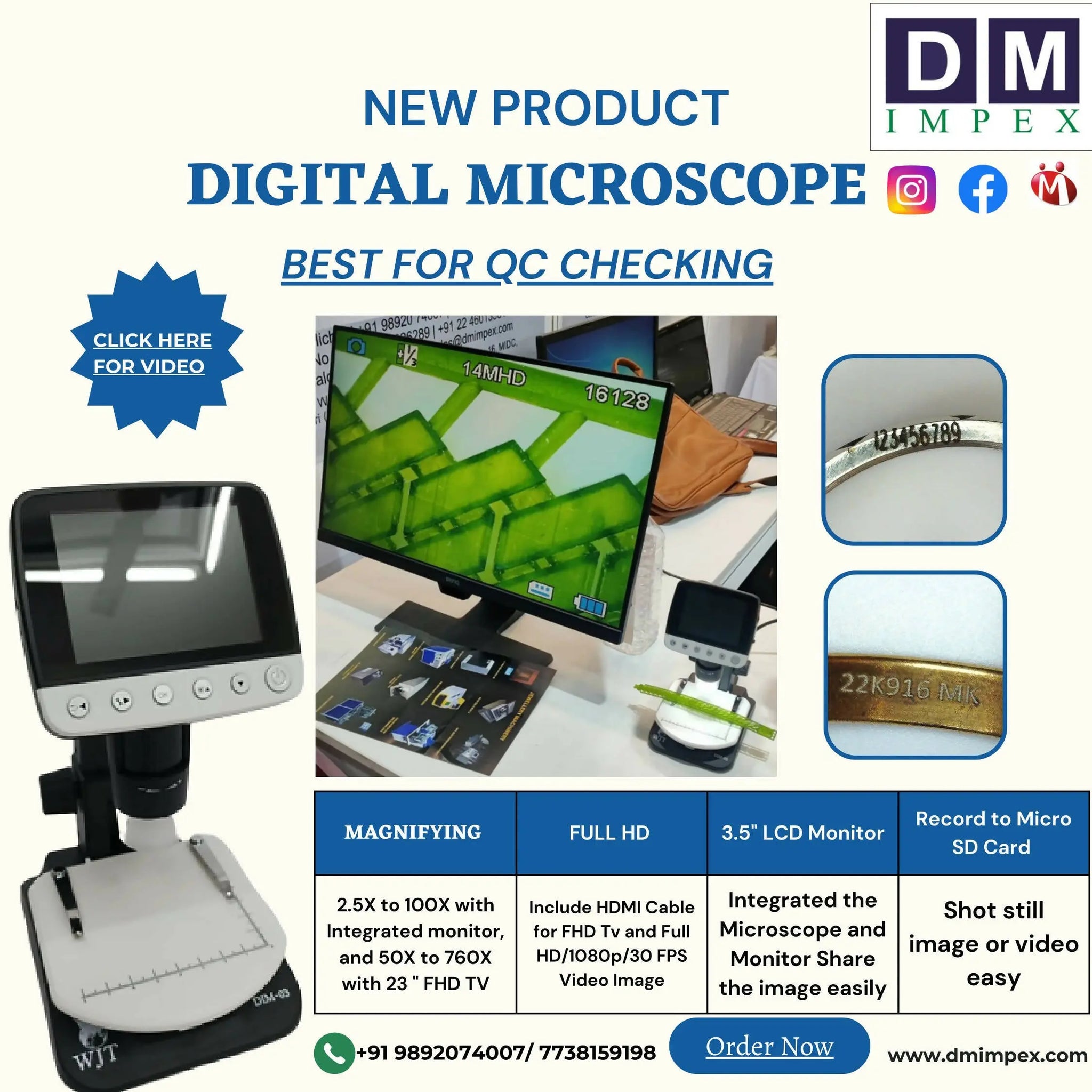 Digital Microscope Sarafa Bazar India
