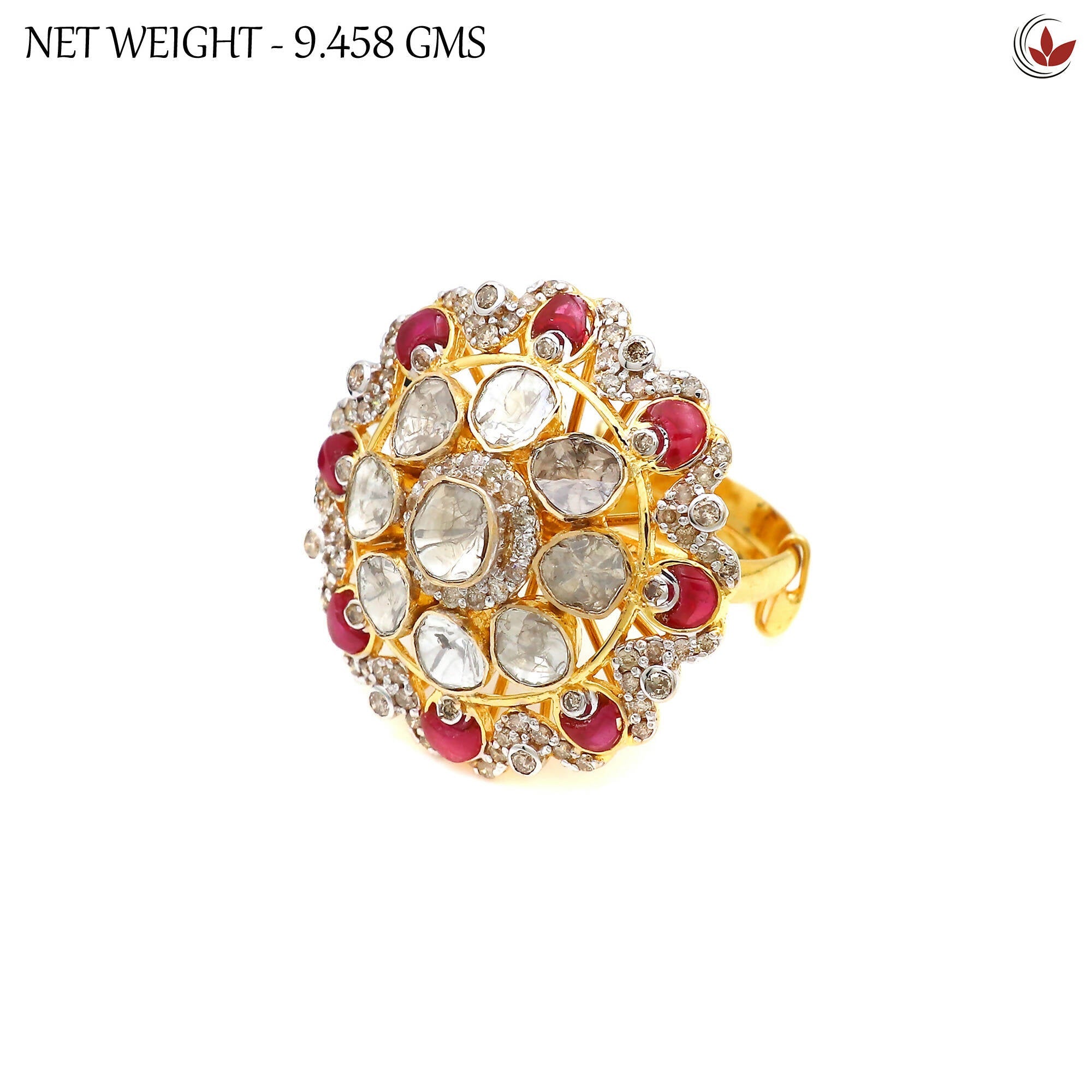 Diamond Polki Ladies Ring Sarafa Bazar India