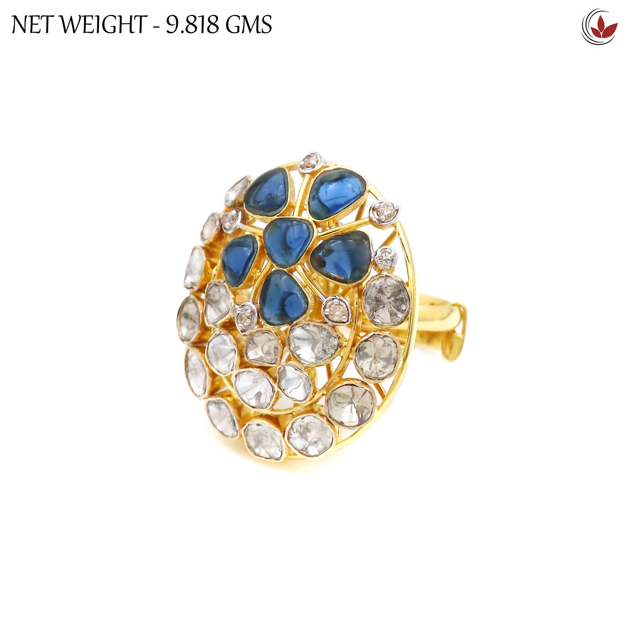 Diamond Polki Ladies Ring Sarafa Bazar India