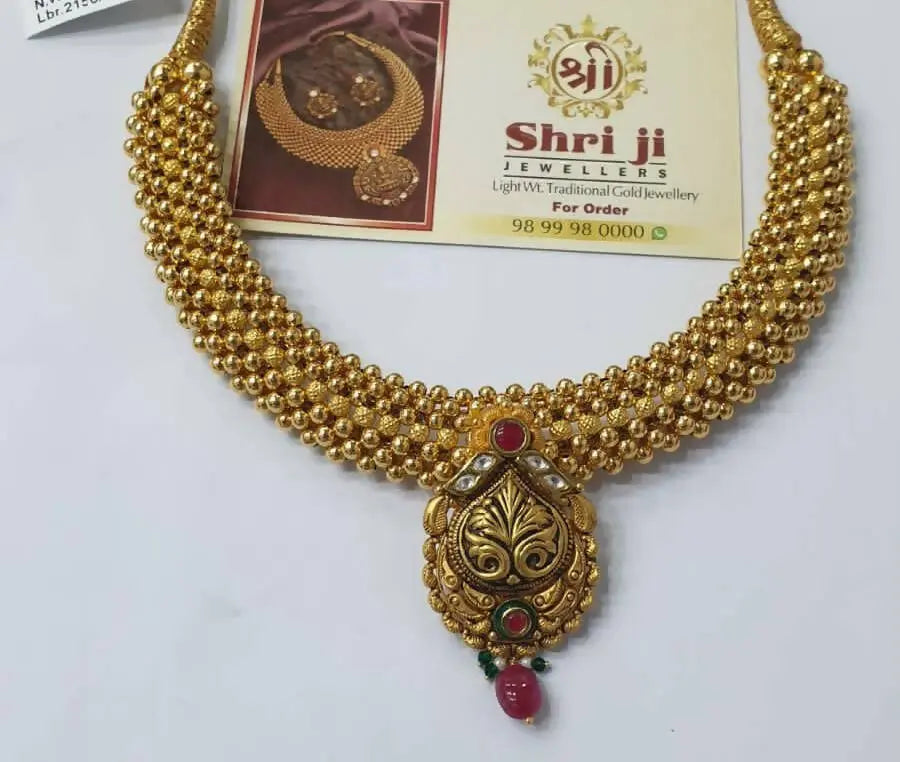 Light Weight Ghalsari Necklace Sarafa Bazar India