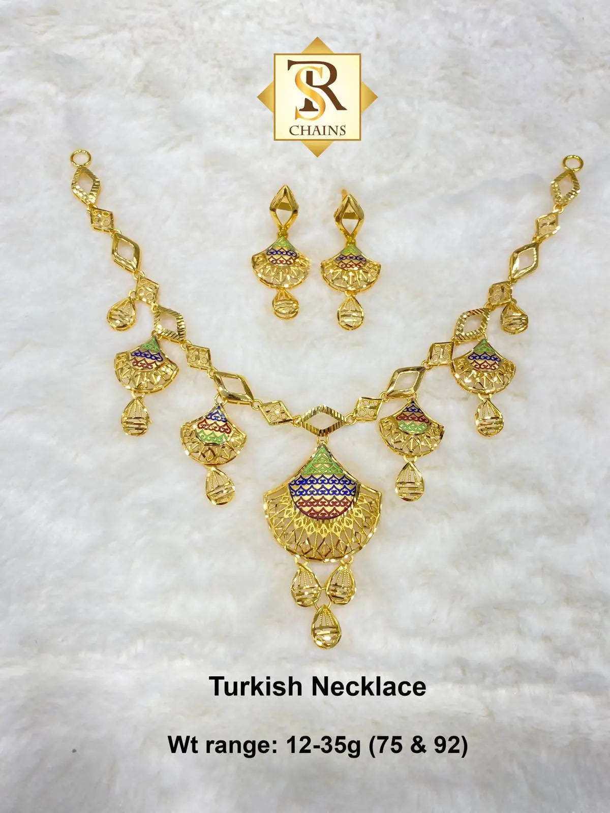 Turkish Enamel Necklace Sarafa Bazar India