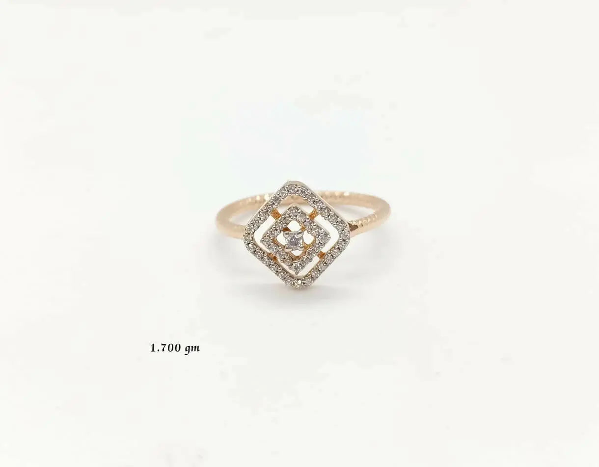 18 Kt Rose Gold Ladies Ring Sarafa Bazar India