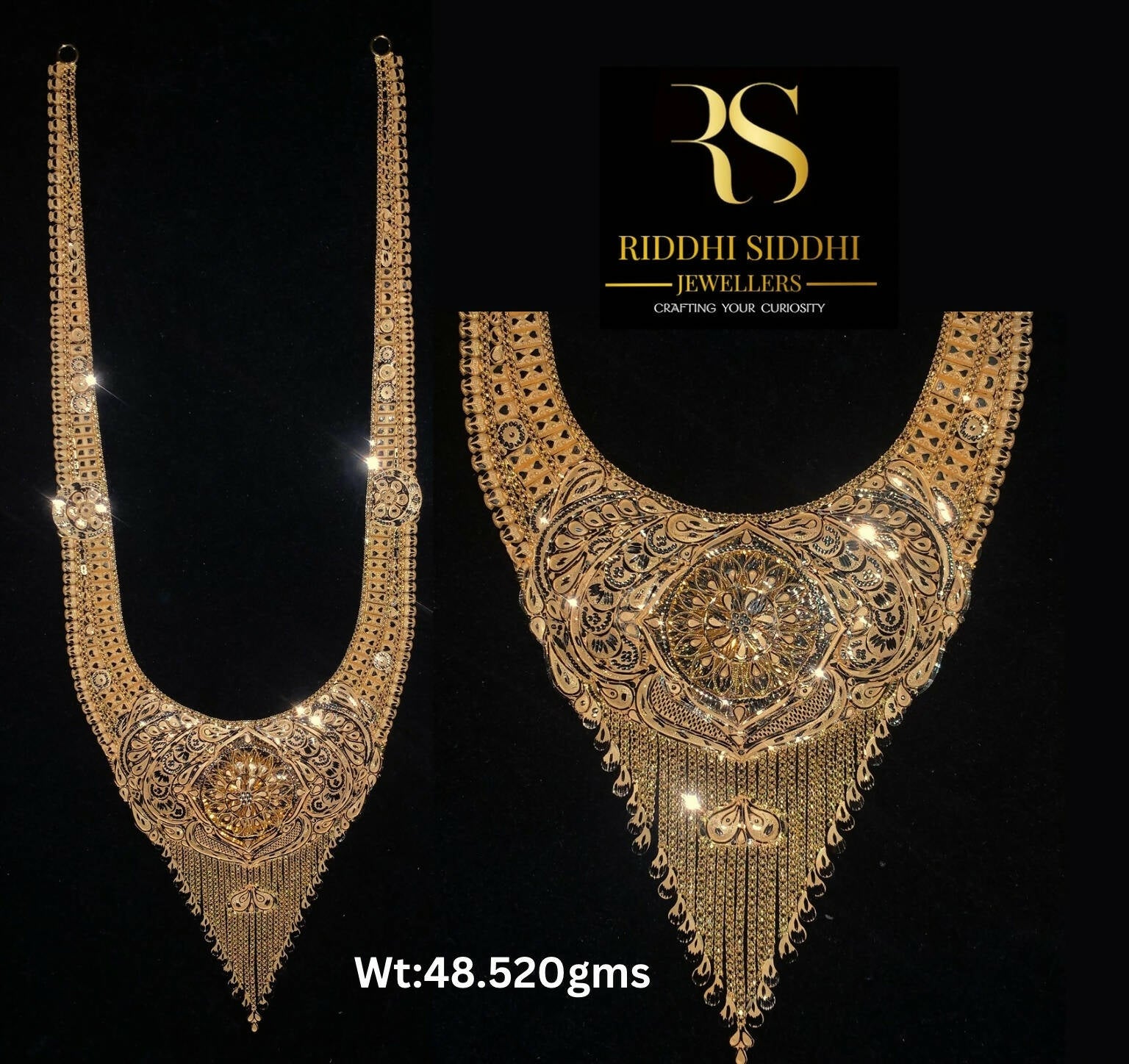 Gold Long Set Sarafa Bazar India