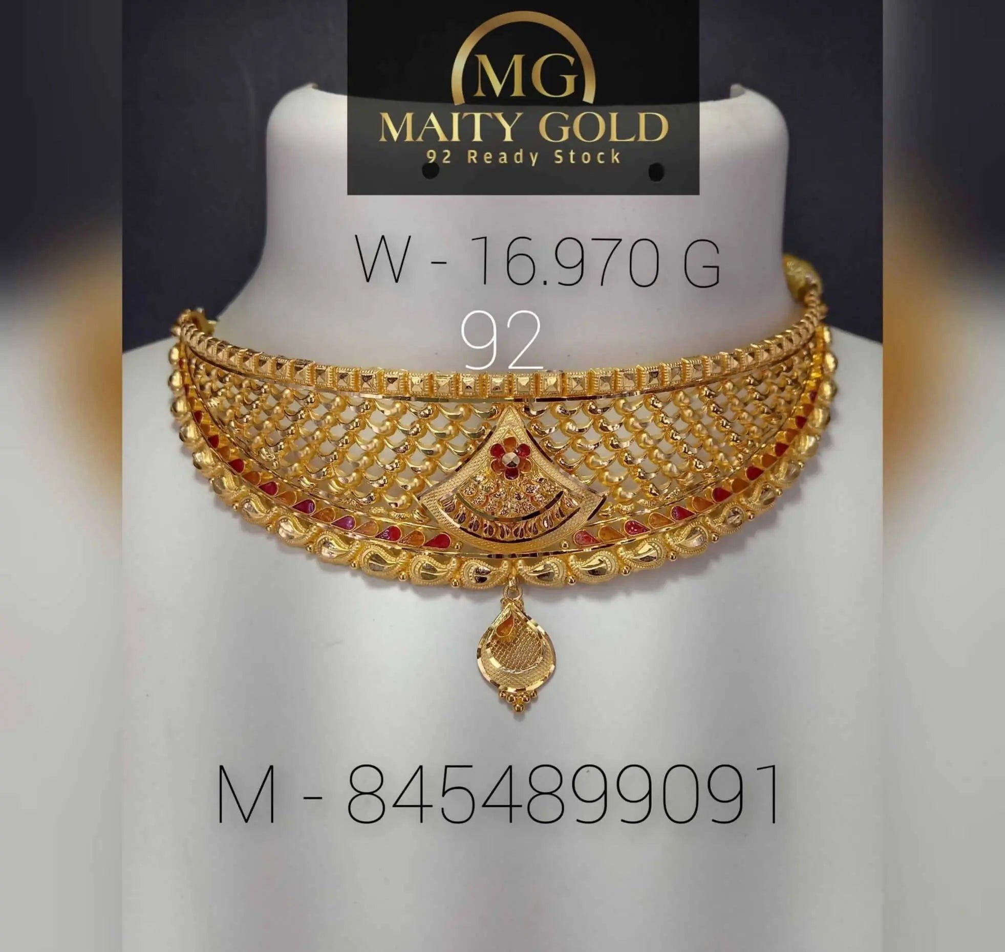 Gold Choker Sarafa Bazar India